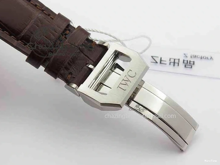 MIROTIME 0319 Unique Portuguese IW3714 Diam ZF V2 1:1 Best Edition Gray Dial On Brown Leather Strap A79350 (Slim Movement) 7250